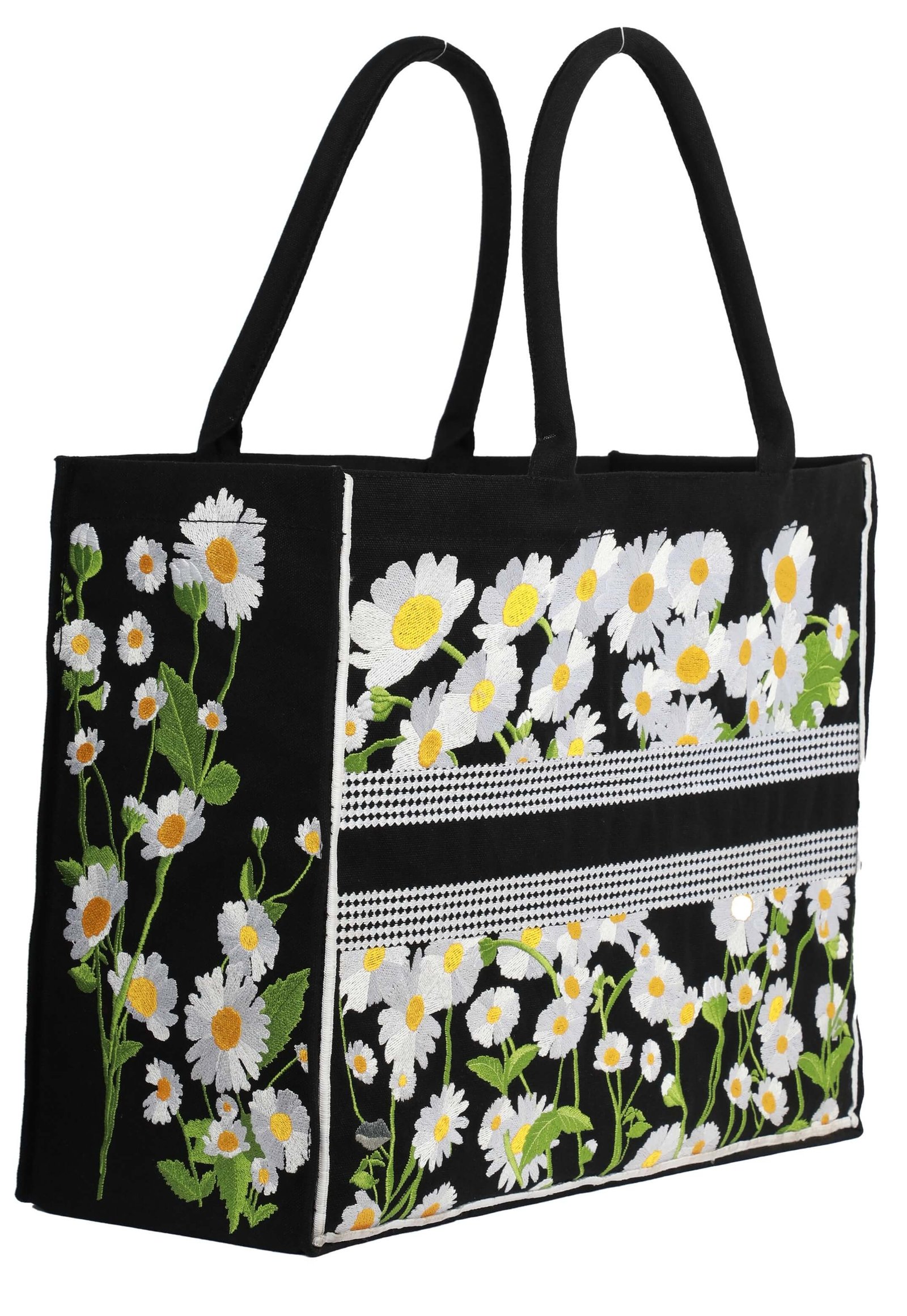 Daisy Embroidered Vegan Tote Bag (Limited)