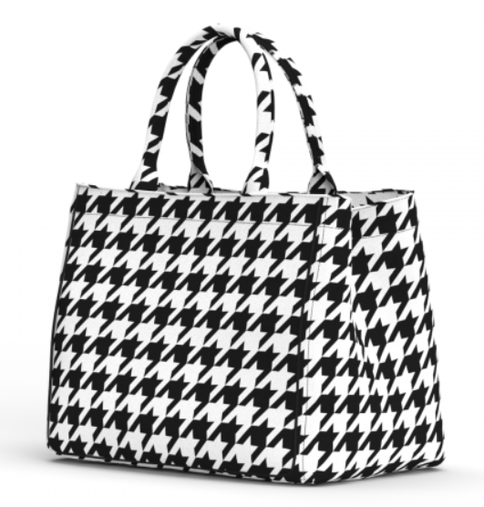 Luxury Soft Houndstooth Print Tote Bag – Fashion CITY